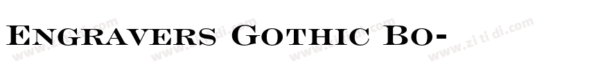 Engravers Gothic Bo字体转换